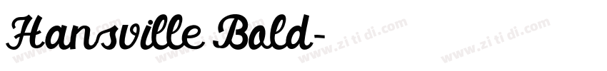 Hansville Bold字体转换